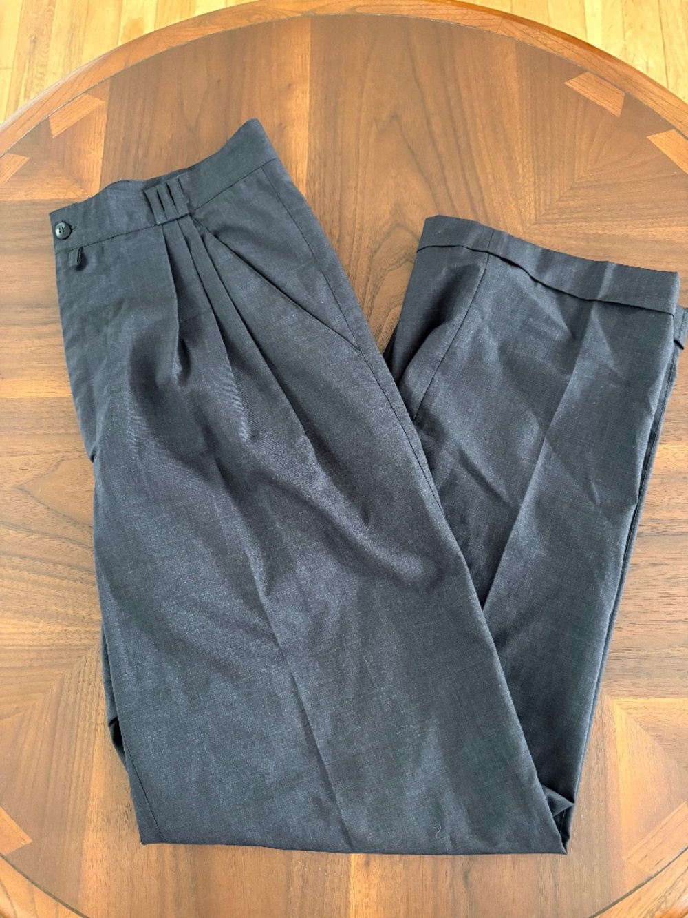 Vintage 80s Versace Istante High Waist Pleated Wool Trousers Men's EU 48 US 32